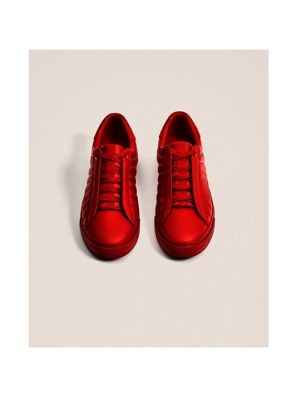 Zara Red Quilted Sneakers Mens Shoes Size 9 43